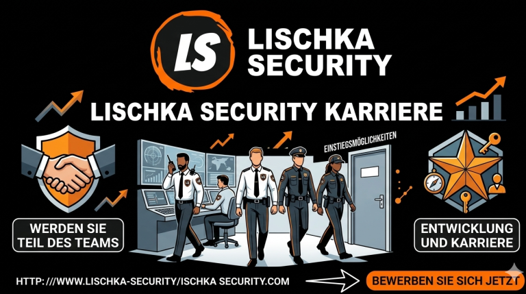 Bild LISCHKA SECURITY UG Logo von Lischka Security UG mit Slogan über Karriere und Sicherheit.