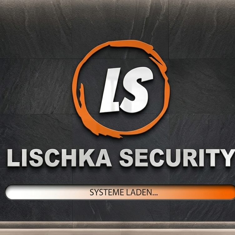 Lischka Security-Logo mit Fortschrittsanzeige "Systeme laden..." in orange.