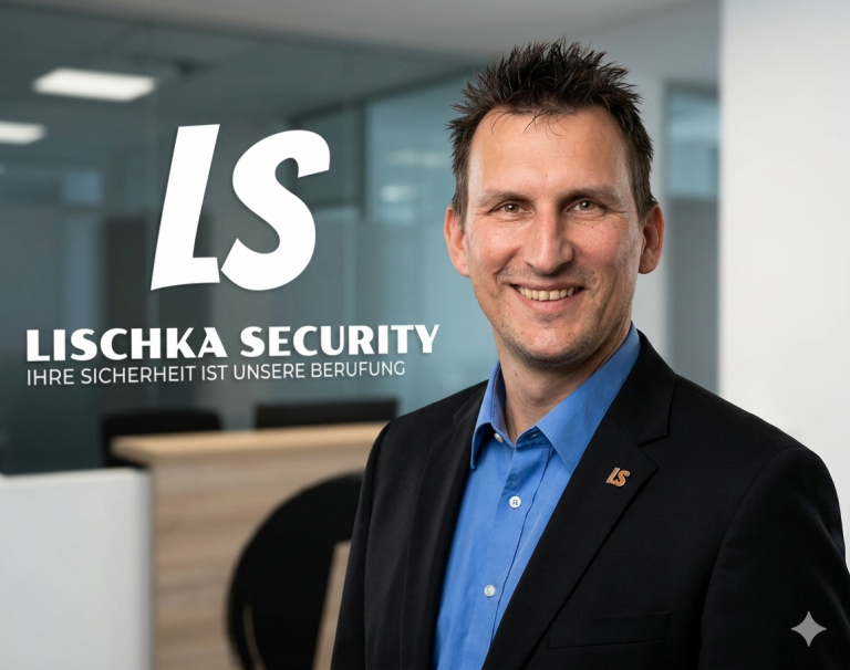 Porträt eines Mannes mit kurzen, dunklen Haaren, lächelnd, in einem hellblauen Hemd. LISCHKA SECURITY UG