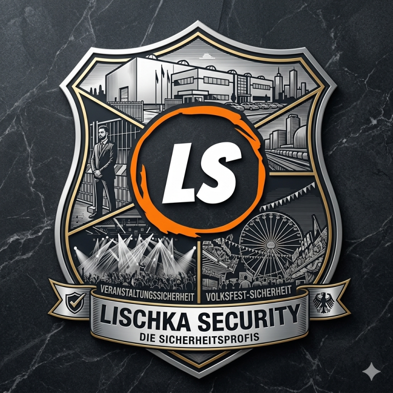 5 Jahre LISCHKA SECURITY UG Lischka Security UG Logo mit "5 Years" in orange und gold auf schwarzem Hintergrund.